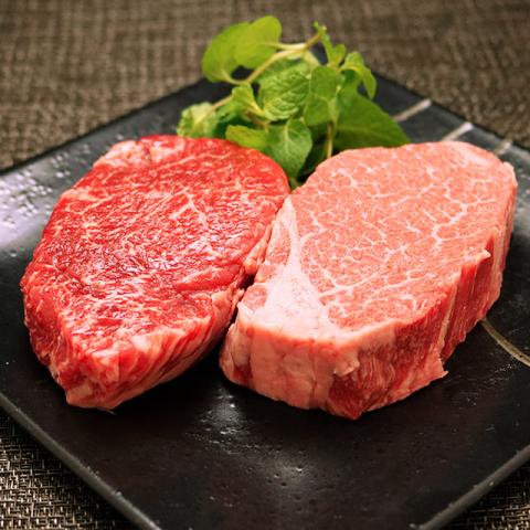 【極上!】米沢牛 ステーキ イチボ&ヒレ 食べ比べ 各100g×1枚 1〜2人前 A5 A4